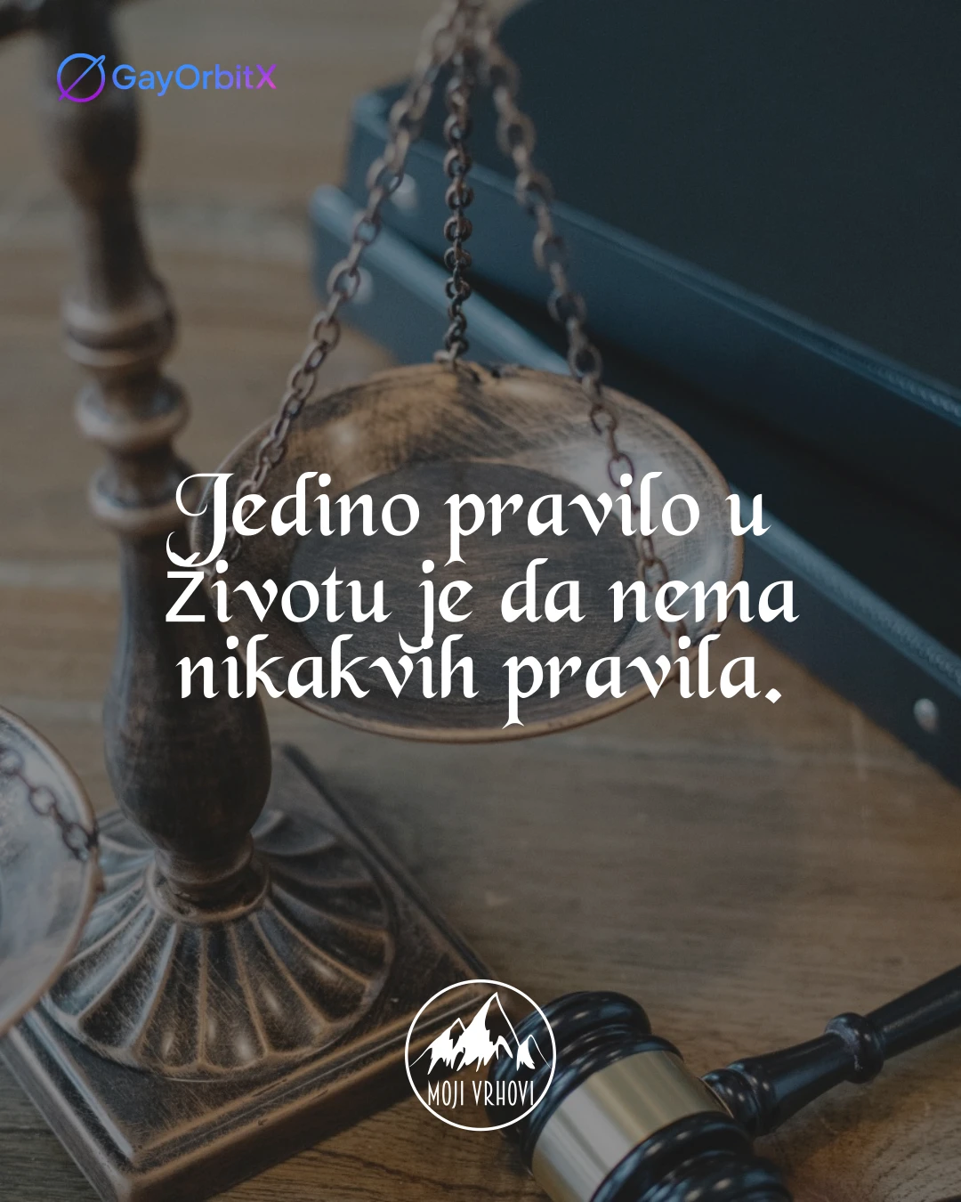 Jedino pravilo u životu je da nema nikakvih pravila